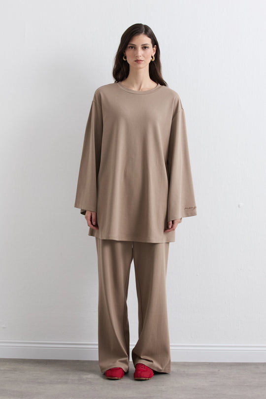 Tweedelige katoenen set met broek