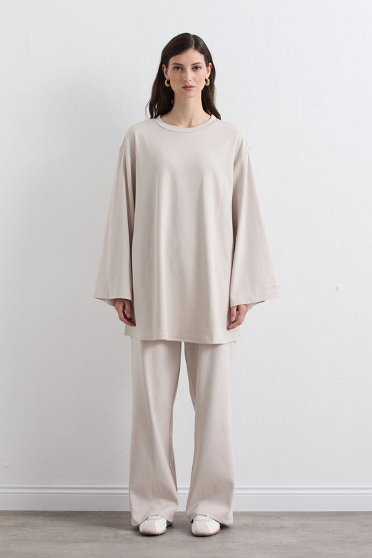 Tweedelige katoenen set met broek