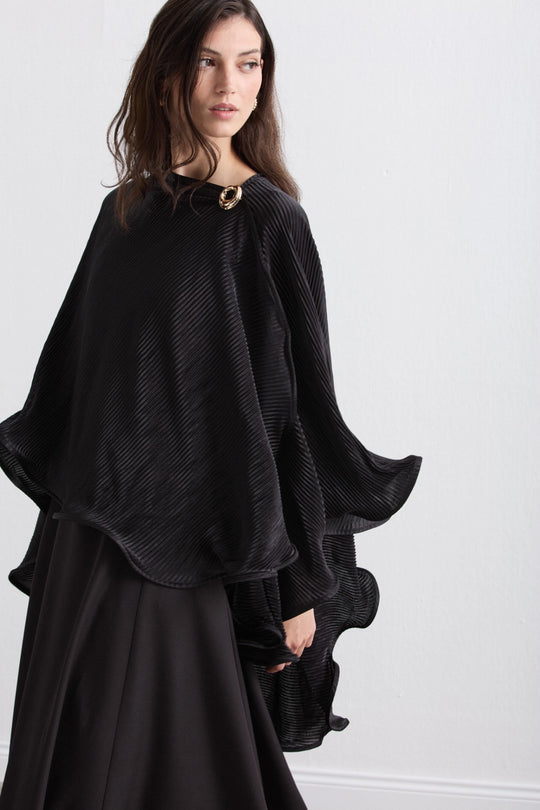 Plissé poncho