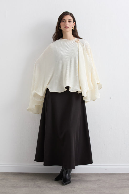 Plissé poncho