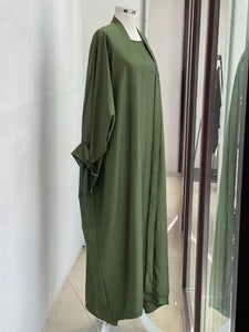 Satijnen twinset met abaya