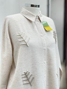 Linnen blouse met details