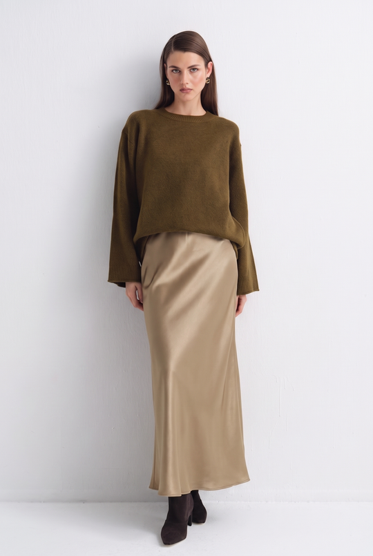 Satijnen Maxi Rok