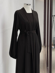 Twinset with abaya and slip dress