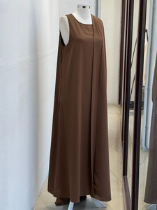 Twinset with abaya and slip dress