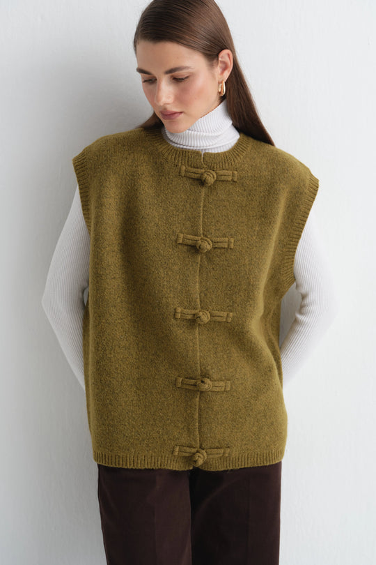 Mouwloze knit vest