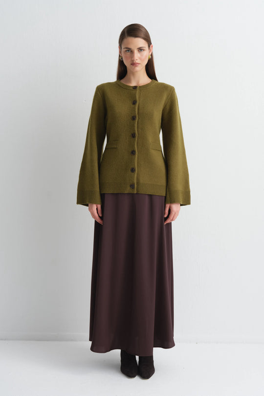 Knit vest met knopen