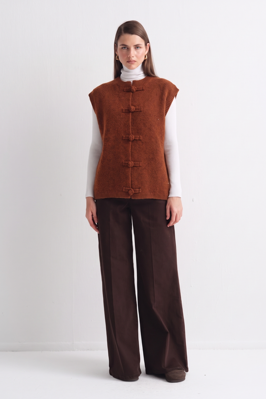 Mouwloze knit vest