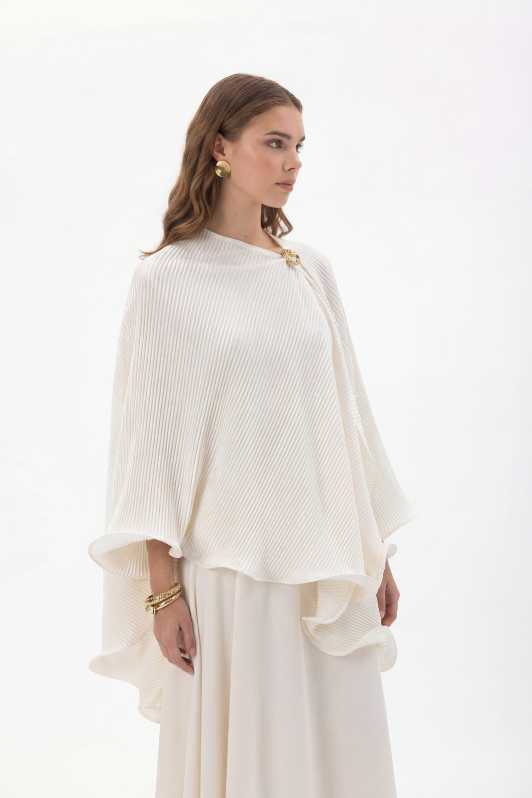 Plissé poncho – Manzaram