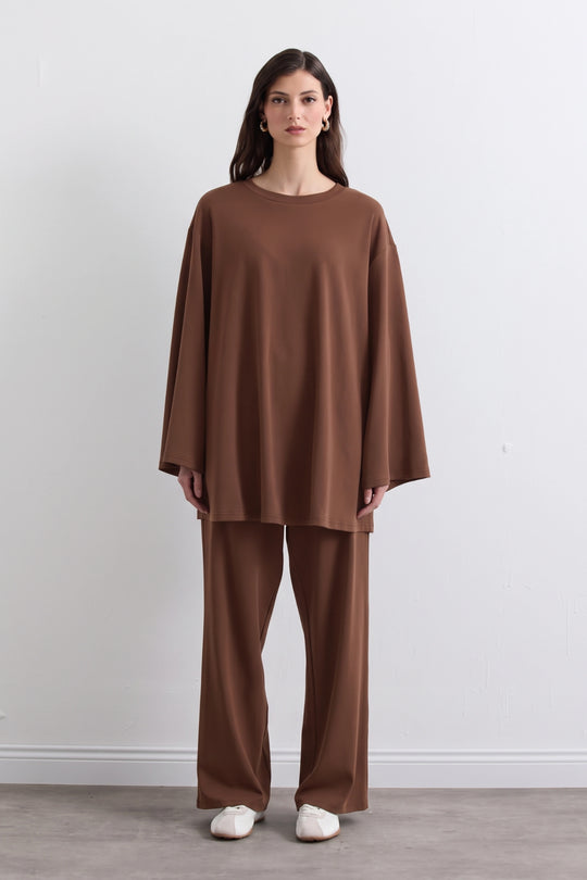 Tweedelige katoenen set met broek