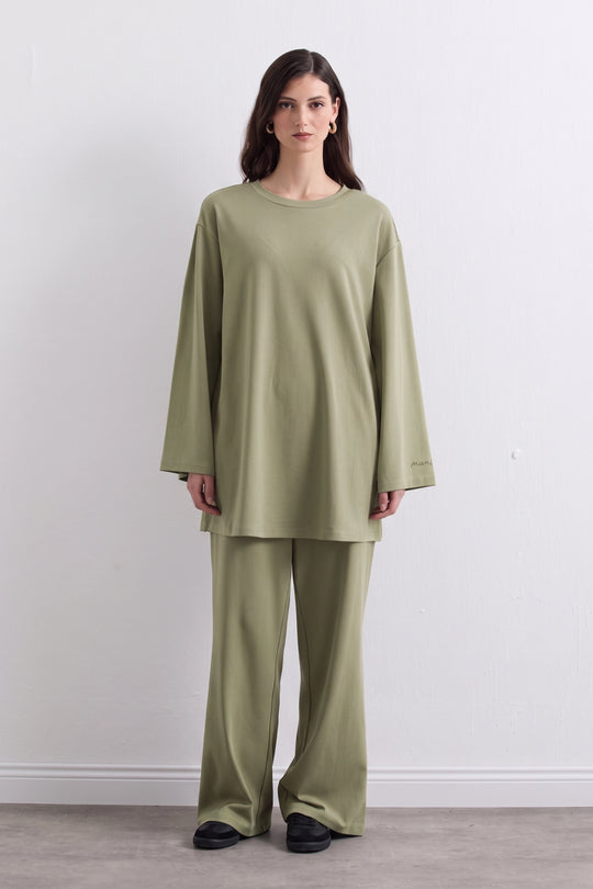 Tweedelige katoenen set met broek