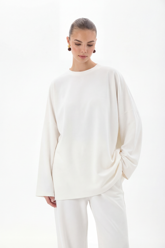 T-shrit met wijde mouwen